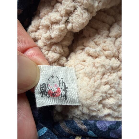 Japanese Boutique Sherpa Lined Patchwork Cape Poncho One Size - Picture 7 of 9